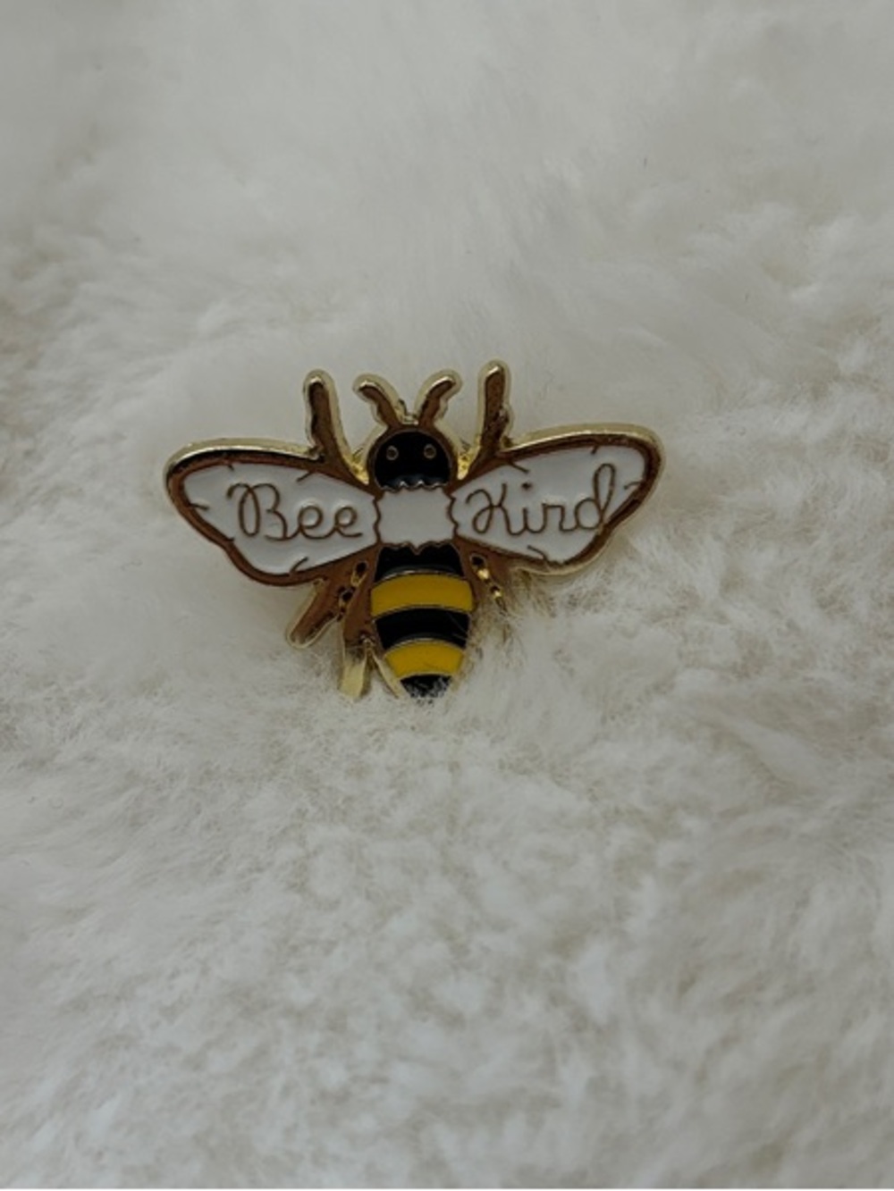 Bee Kind Enamel Bee Pin Yellow Black NEW